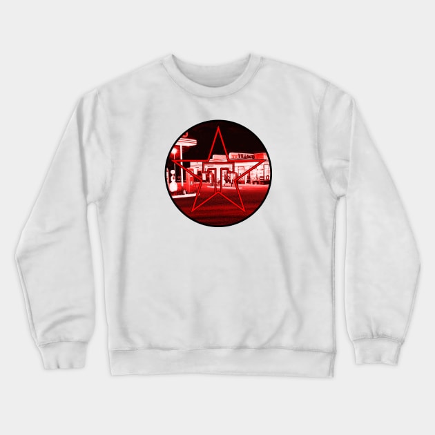 Gas station at night Crewneck Sweatshirt by candcretro